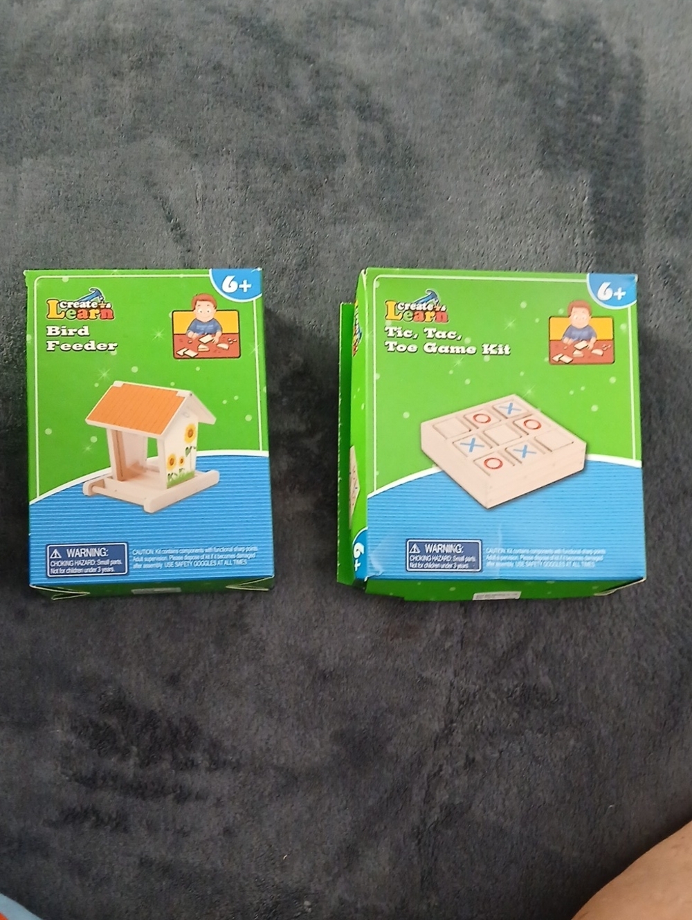 Wooden Bird Feeder and Tic Tac Toe Kit - Green